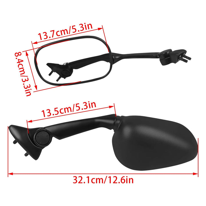Motorcycle rearview mirror with adjustable arm and modern design Kalsten