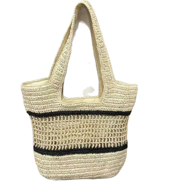 Handwoven tote bag with modern grid pattern Kalsten