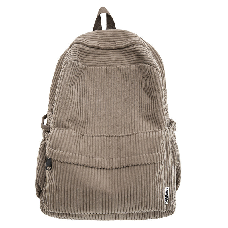 Corduroy Textured School Backpack Kalsten