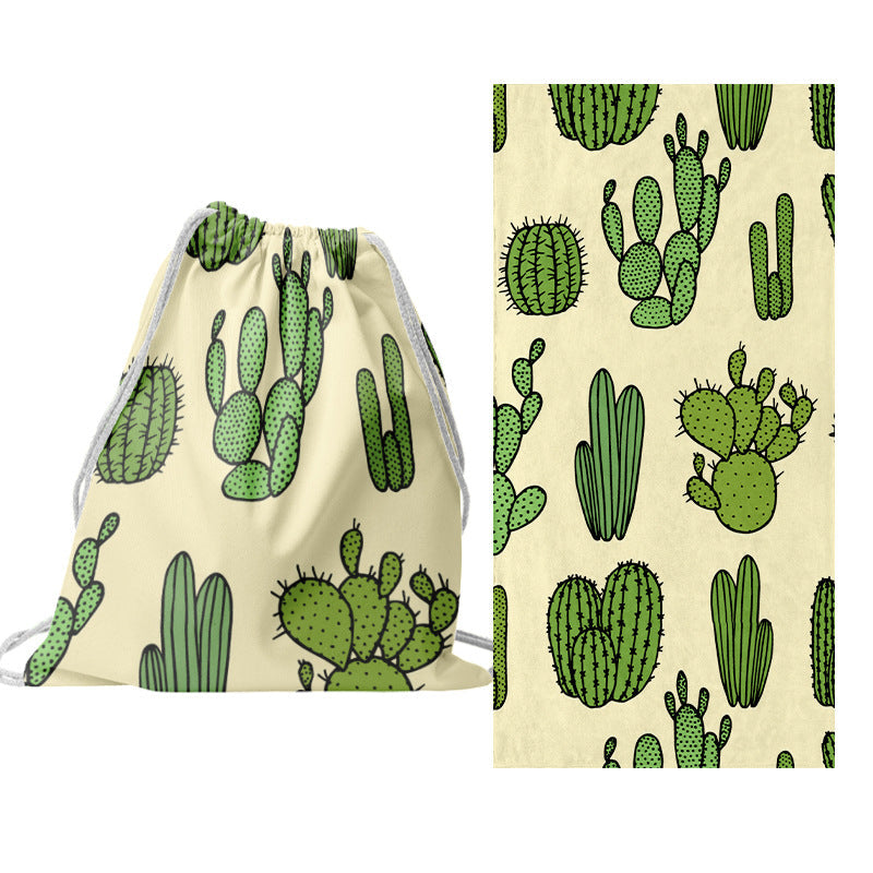 Drawstring bag with creative cactus design Kalsten