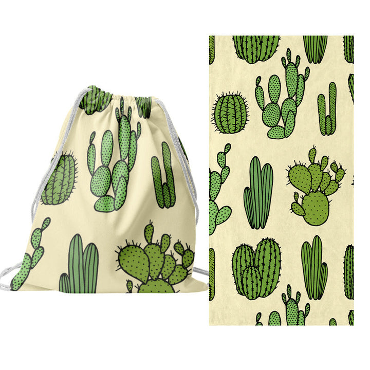 Drawstring bag with creative cactus design Kalsten