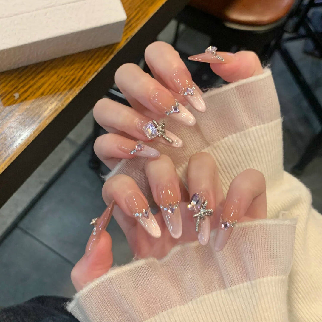 Artistic Nail Design with Decorative Elements Kalsten