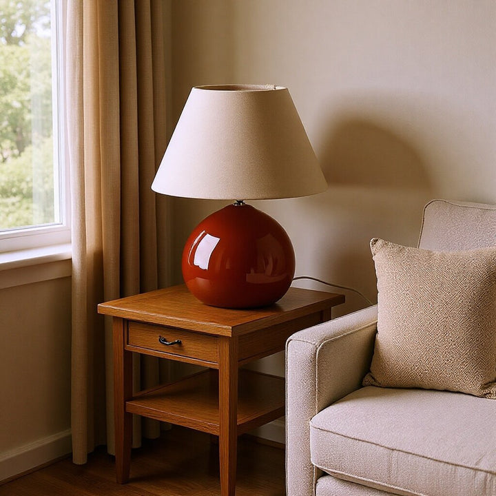 French Vintage Chestnut-Style Table Lamp | Kalsten