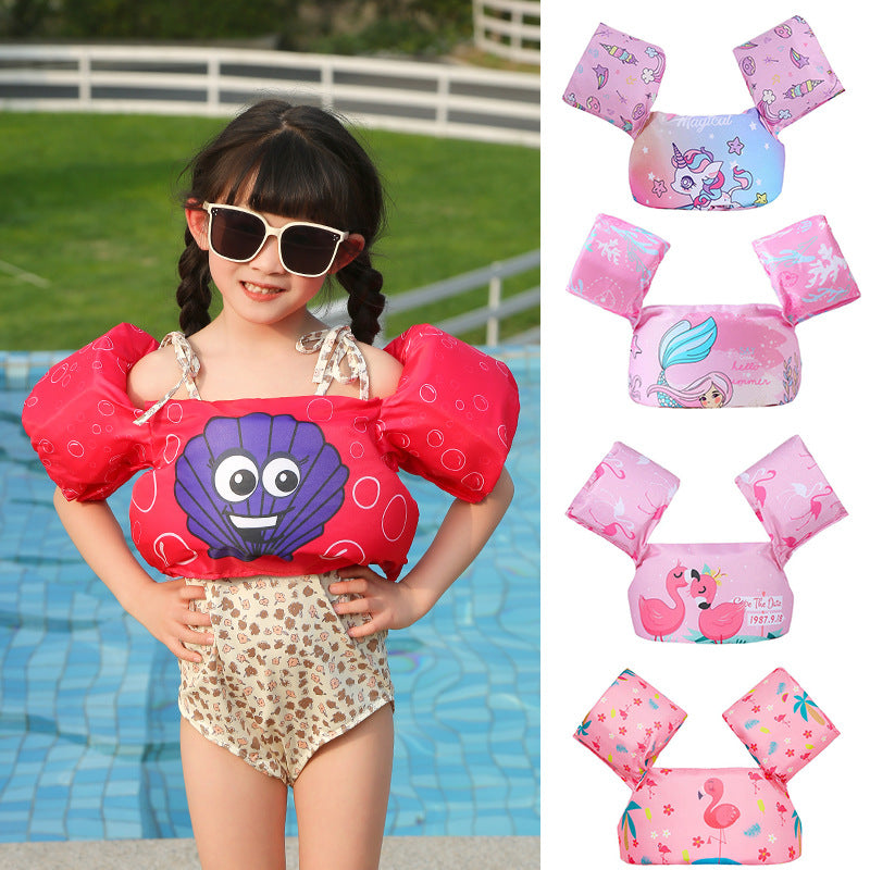 Women's Inflatable Swim Aid with Colorful Flamingo Design Kalsten