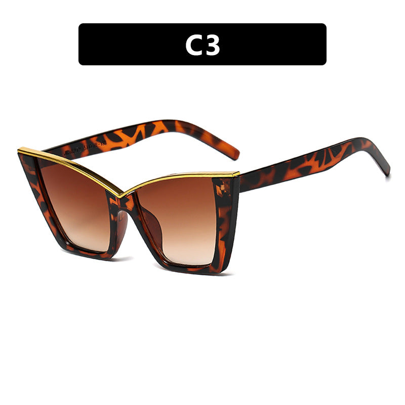 Women extravagant sunglasses with unique design and golden accents Kalsten