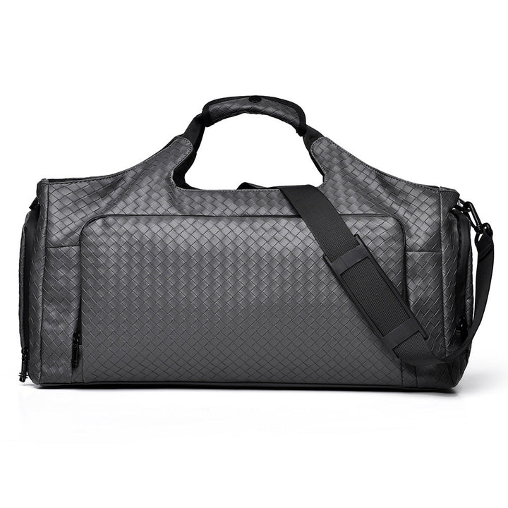 Woven Leather Travel Duffel Bag Kalsten