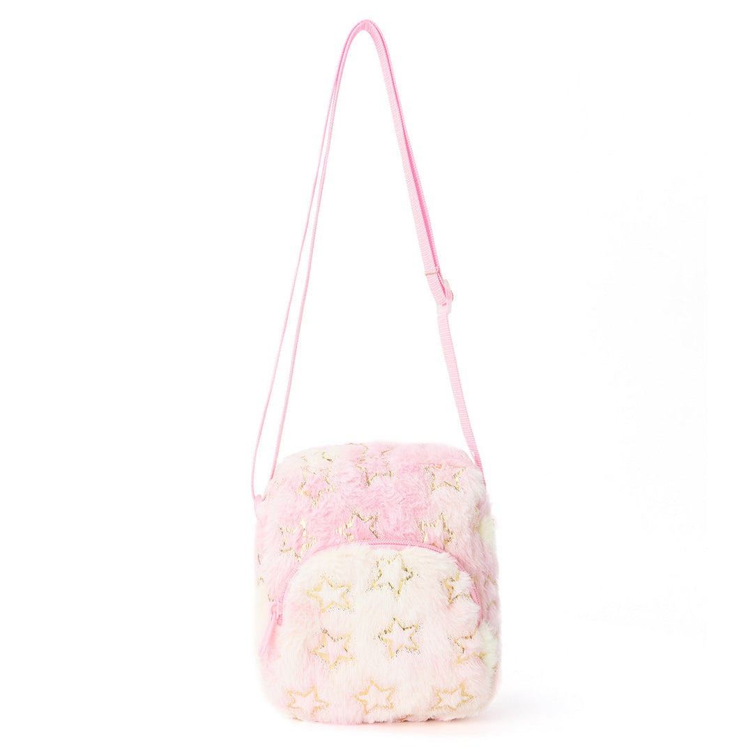 Fluffy shoulder bag with star motif Kalsten