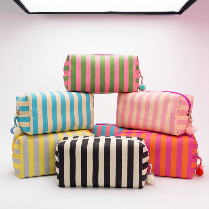 Cosmetic bag with colorful stripes Kalsten
