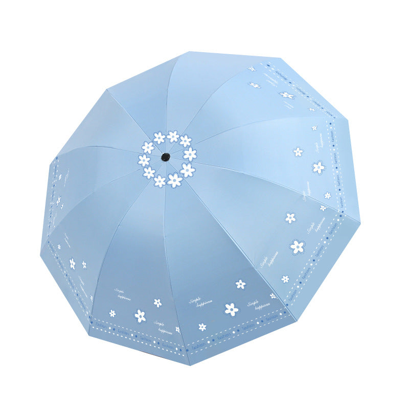Women's Folding Umbrella with Floral Patterns and UV Protection Kalsten