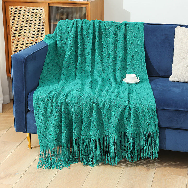 Women High-quality and stylish fleece blanket with modern textured pattern Kalsten