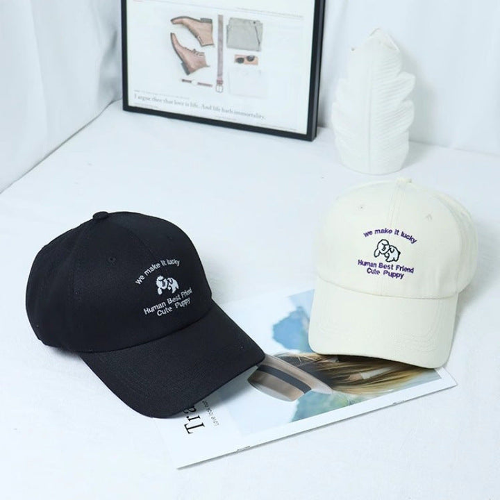 Women's Embroidered Puppy-Themed Baseball Cap Kalsten