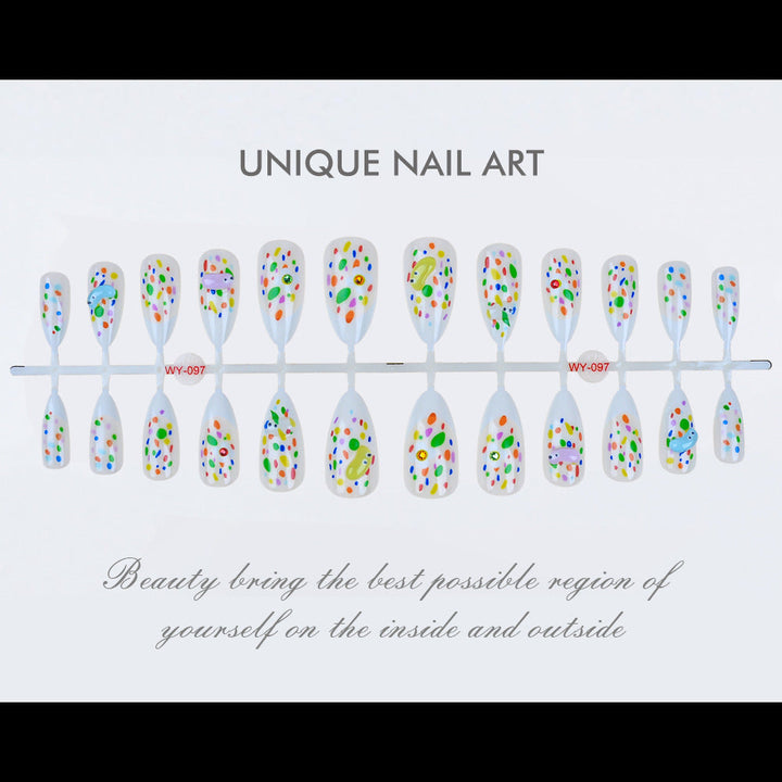 Colorful Artistic Press-On Nail Set Kalsten