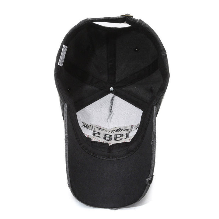 Men's Distressed Cotton Graphic Baseball Cap Kalsten