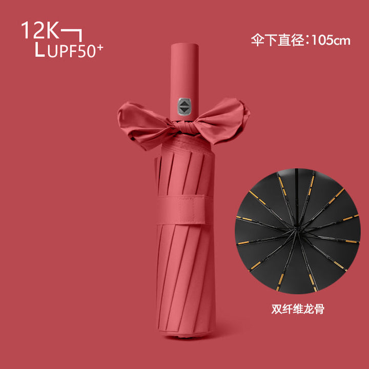 Women's compact and wind-resistant umbrella with UV protection technology Kalsten