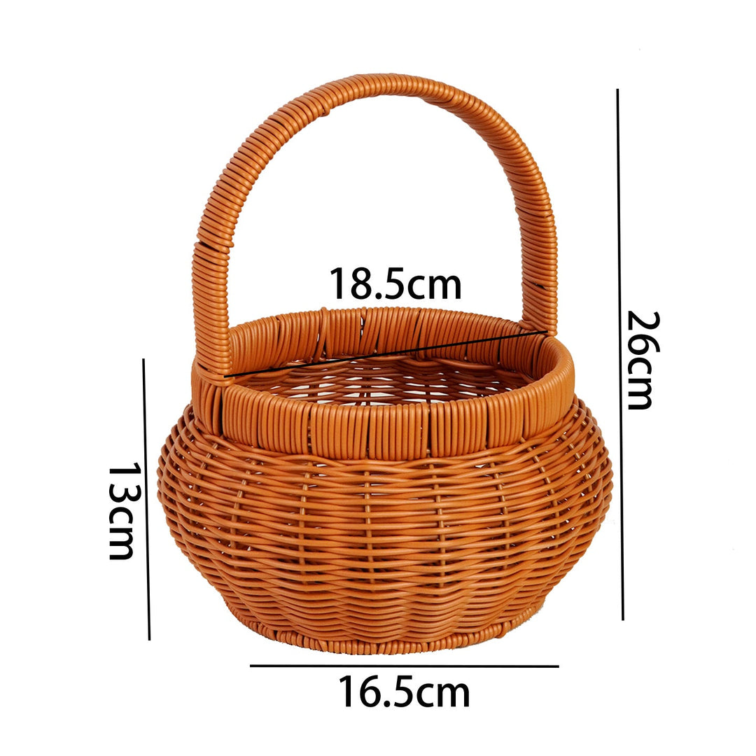 Women Handcrafted Storage Basket with Carrying Handle Kalsten