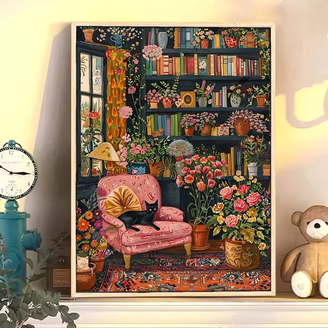 Cozy Floral-Themed Home Decor Art Print Kalsten