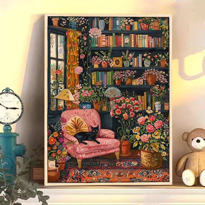Cozy Floral-Themed Home Decor Art Print Kalsten