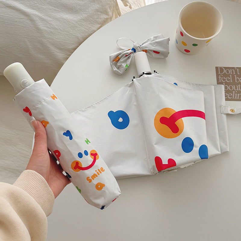 Women's Automatic Folding Umbrella with Cheerful Design Kalsten