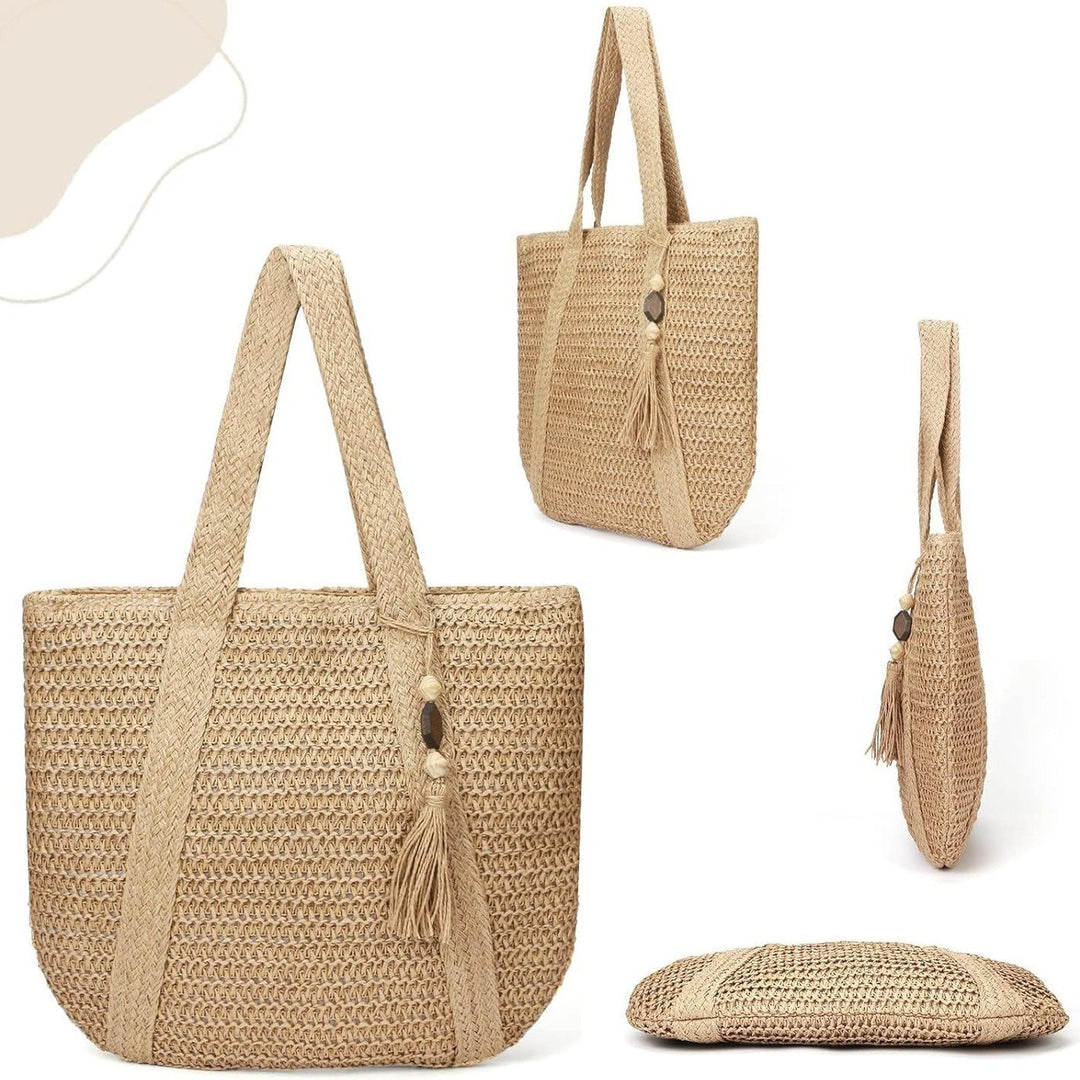 Spacious shopping bag with textured fabric pattern Kalsten