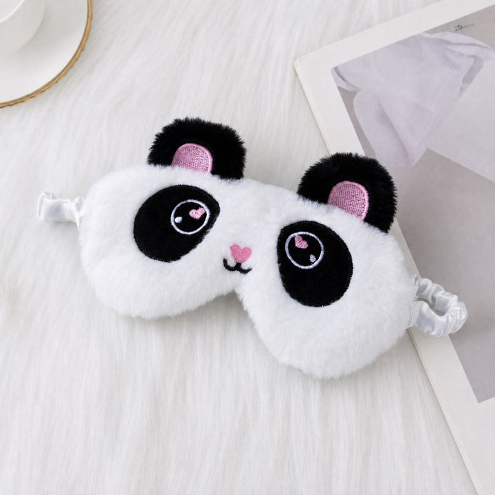 Ladies nan cozy unicorn sleep mask with embroidered eyelashes, soft plush and elastic ruffled ribbon Kalsten