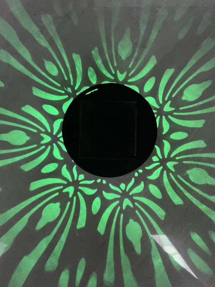Solar Projection Garden Light With Decorative Floral Pattern And Dusk-To-Dawn Sensor Kalsten