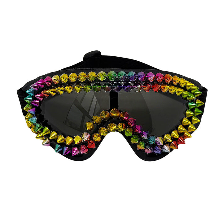 Ladies extravagant ski goggles with colorful studs Kalsten