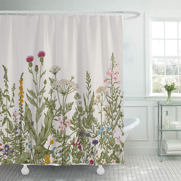 Botanical Illustration Shower Curtain Kalsten