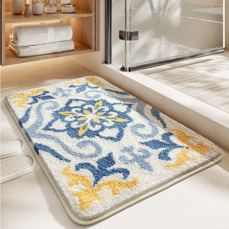 Textured Stone Pattern Bathroom Mat Kalsten