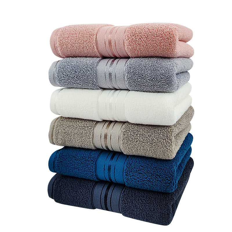 Premium Terry Bath Towel With Elegant Striped Border Kalsten