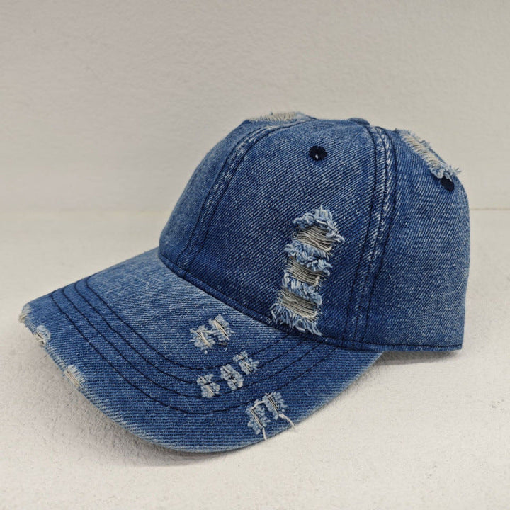Women's Distressed Casual Denim Baseball Cap Kalsten