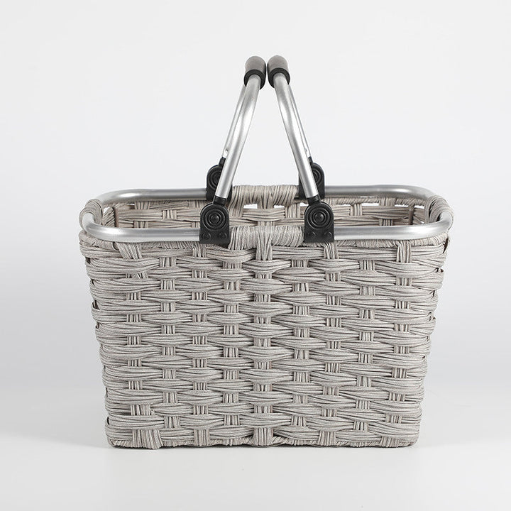 Women's Portable Shopping Basket with Aluminum Handle Kalsten