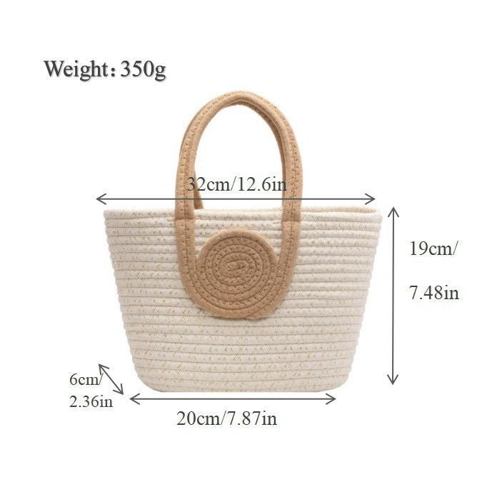 Handmade basket bag with innovative handle Kalsten