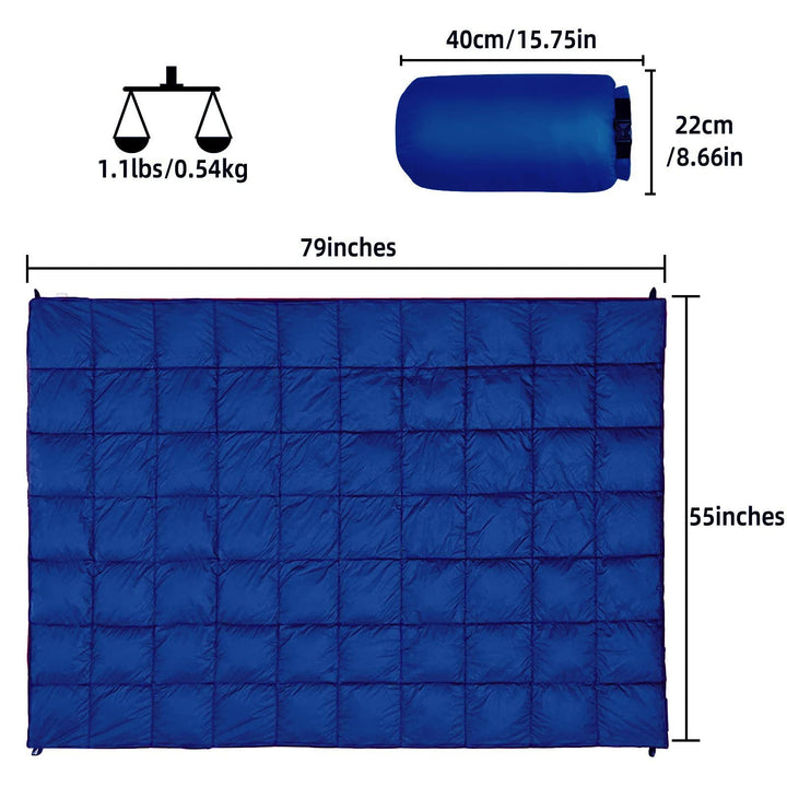 Unisex portable blanket with innovative compression design Kalsten