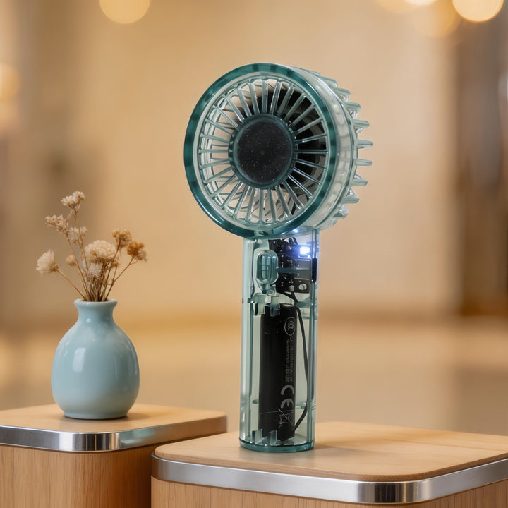 Ladies portable USB handheld fan with ergonomic grip Kalsten
