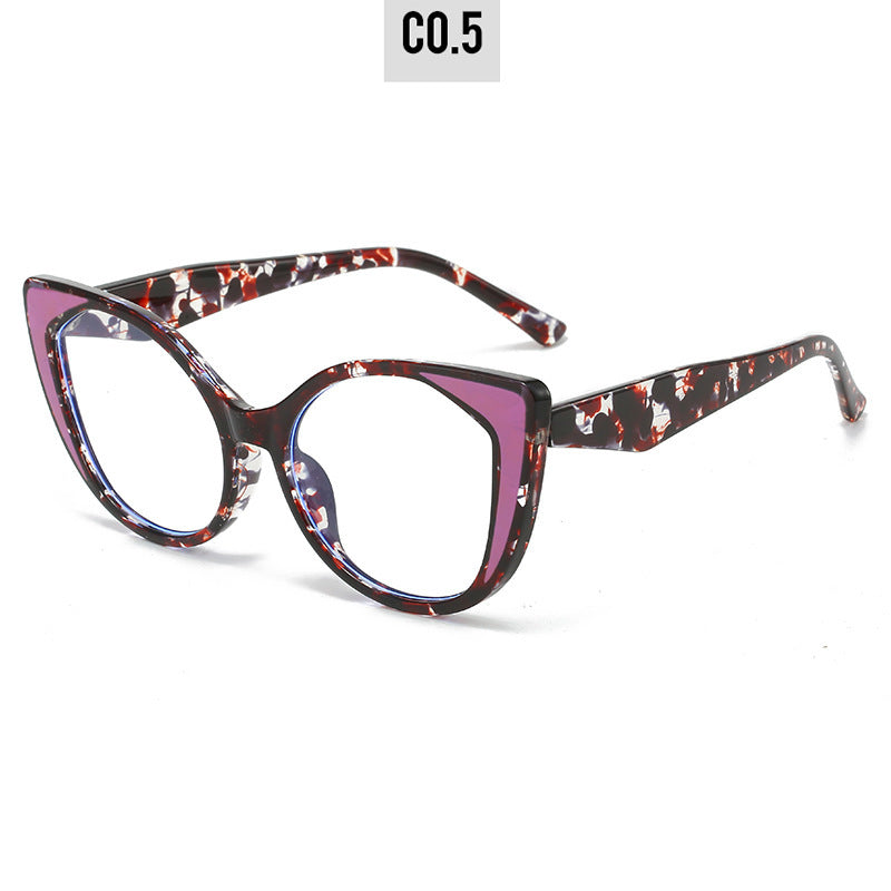 Women's Cat-Eye Glasses with Floral Design and Adjustable Nose Bridge Kalsten