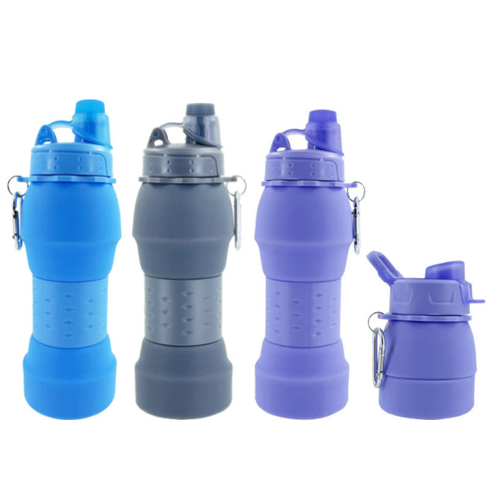 Women's collapsible silicone drinking bottle with practical clip Kalsten