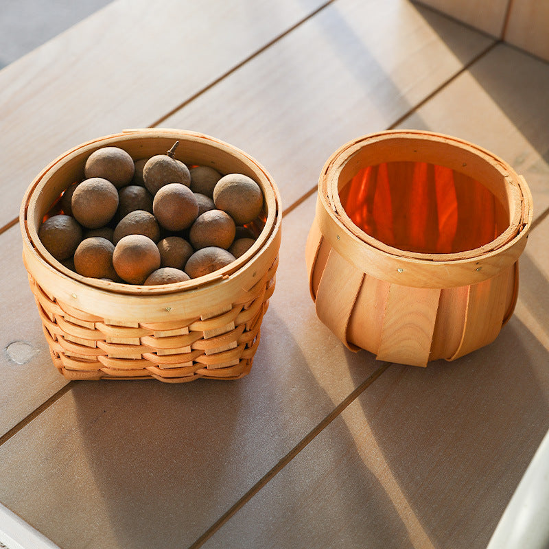 Unisex Round Storage Bowl made of natural wicker Kalsten