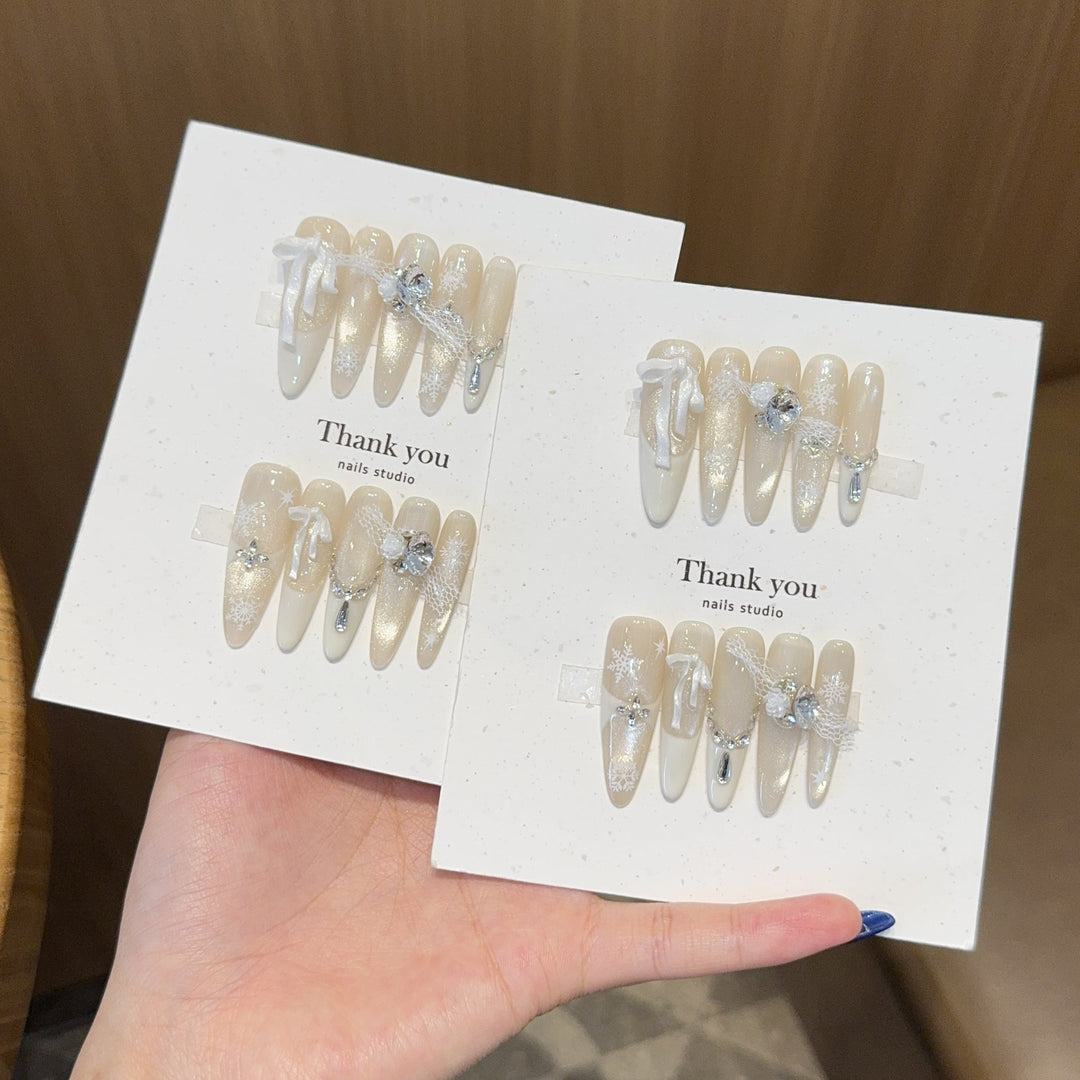 Artificial Nail Set with Festive Design Kalsten