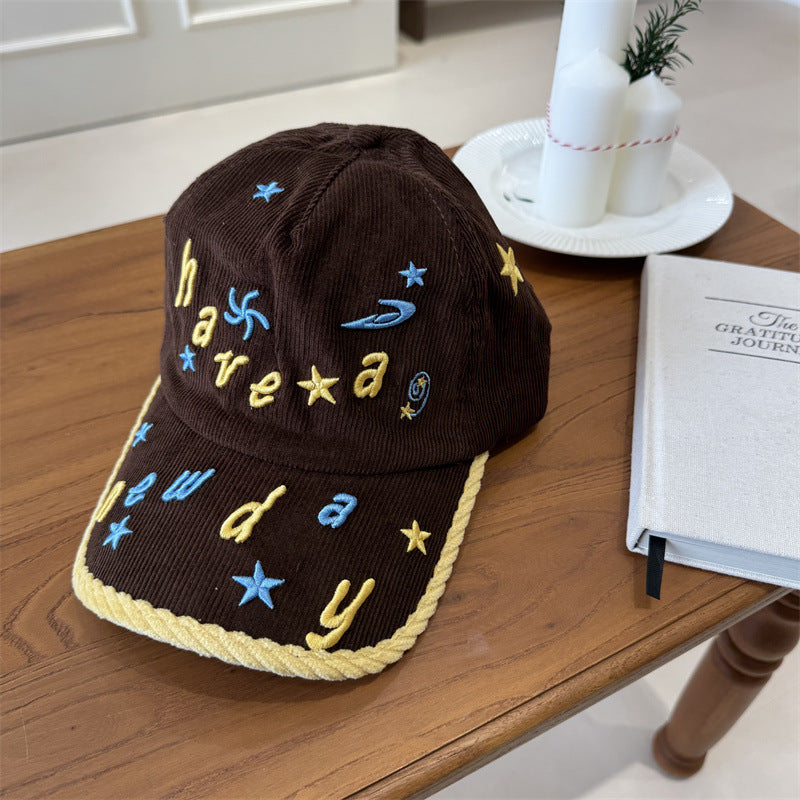 Women's Embroidered Corduroy Baseball Cap Kalsten