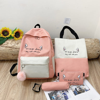 Cute Animal-Themed Backpack Set Acalora