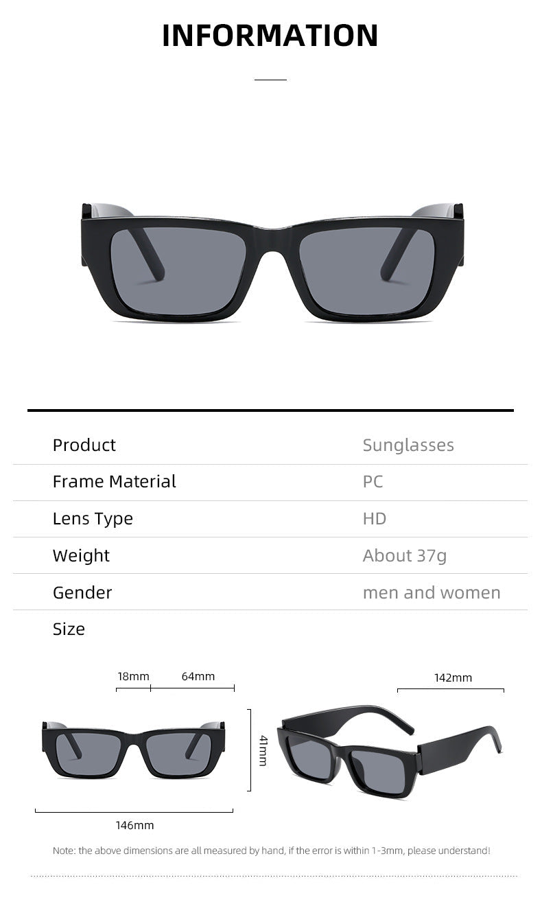 Women's fashionable rectangular sunglasses in innovative design Kalsten