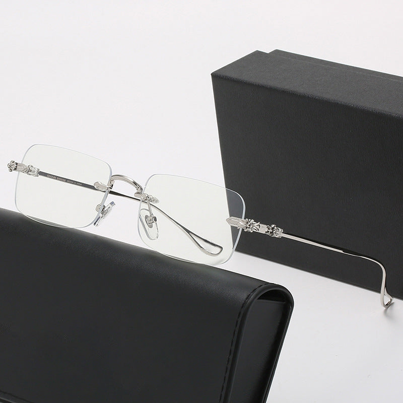 Ladies fashionable correction glasses with elegant square frame and decorated temples Kalsten