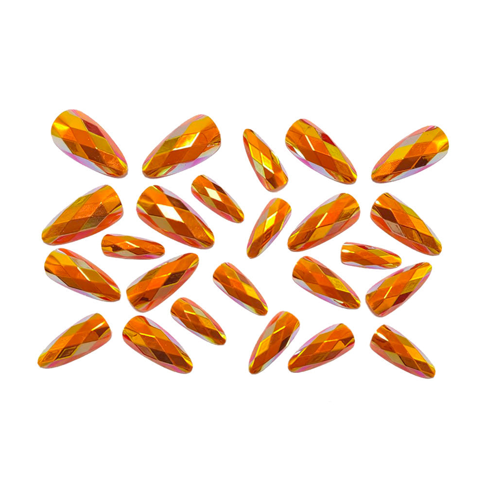 Shiny artificial nails with multifaceted design Kalsten