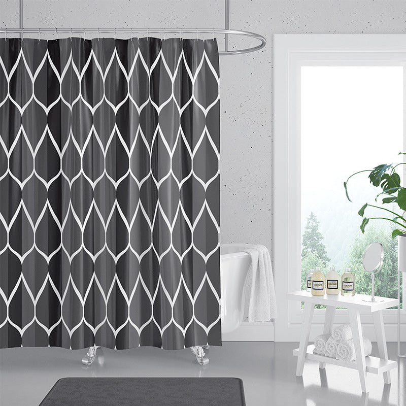 Women's Contemporary Diamond Pattern Shower Curtain Kalsten