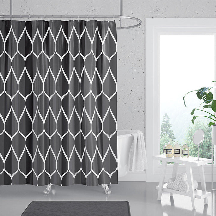 Women's Contemporary Diamond Pattern Shower Curtain Kalsten