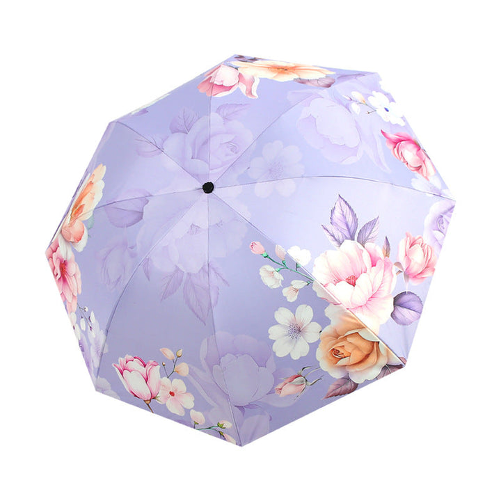 Ladies Folding Umbrella with Elegant Floral Design Kalsten