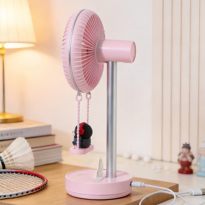 Ladies Creative Table Fan with Integrated Animal Motif Kalsten