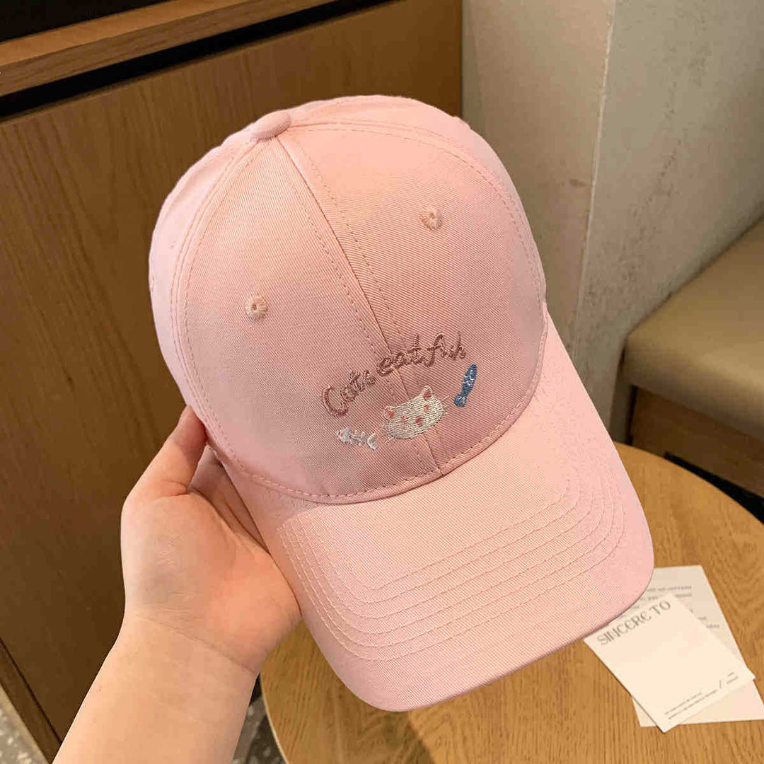 Women's Embroidered Cat-Themed Baseball Cap Kalsten