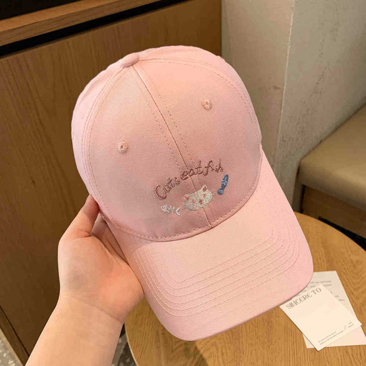 Women's Embroidered Cat-Themed Baseball Cap Kalsten