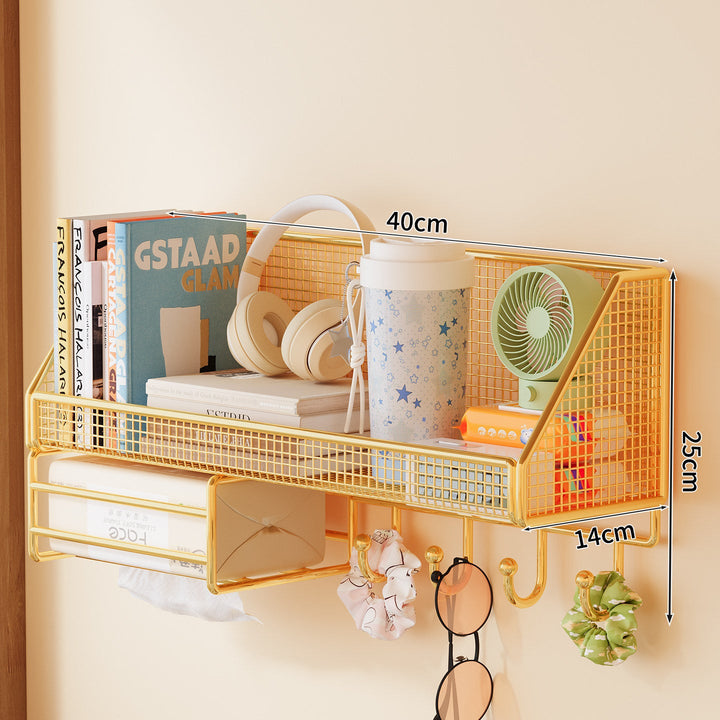 Wall-Mounted Mesh Storage Shelf Kalsten